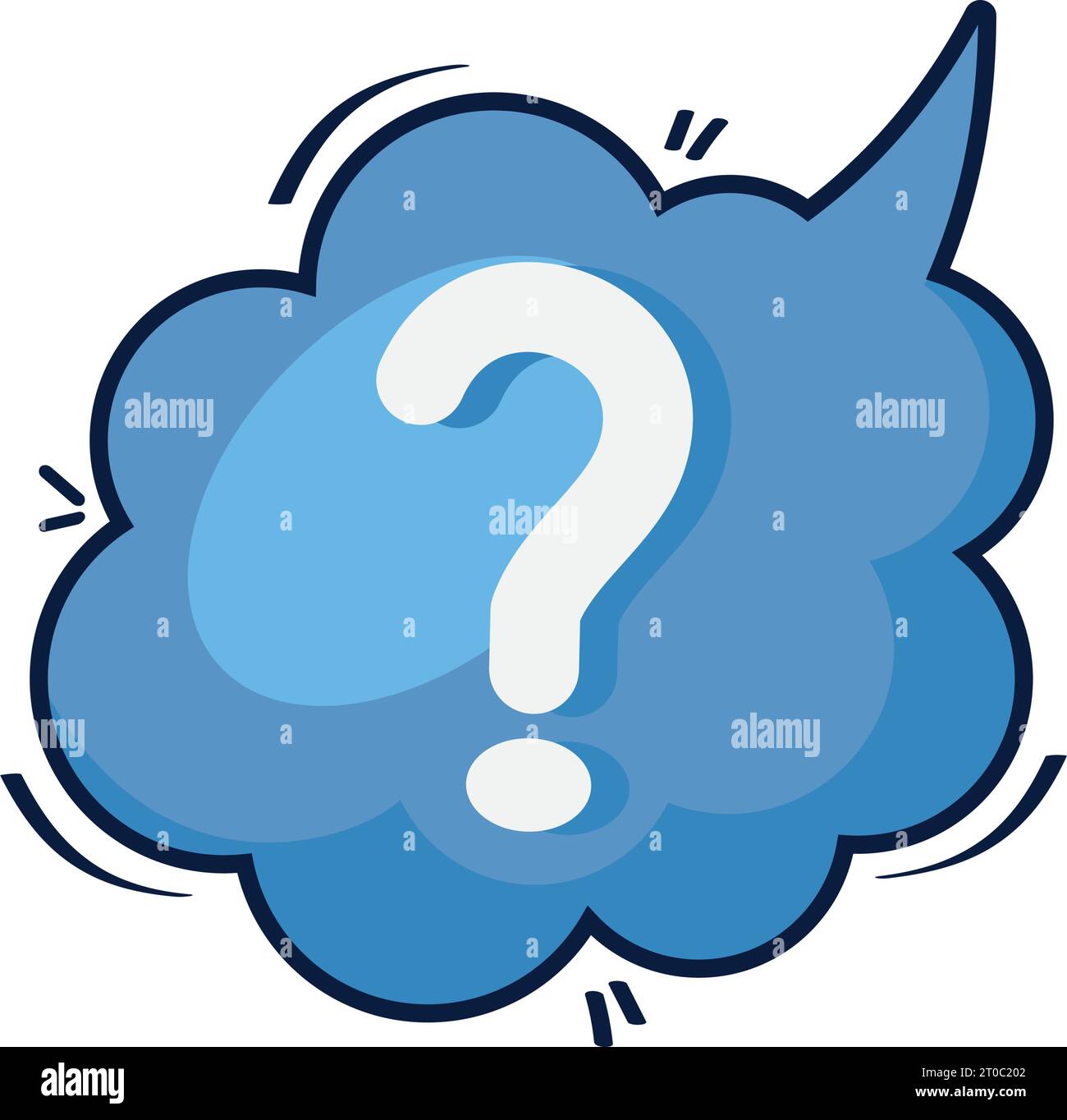 speech bubble with interrogation sign message Stock Vector Image & Art ...