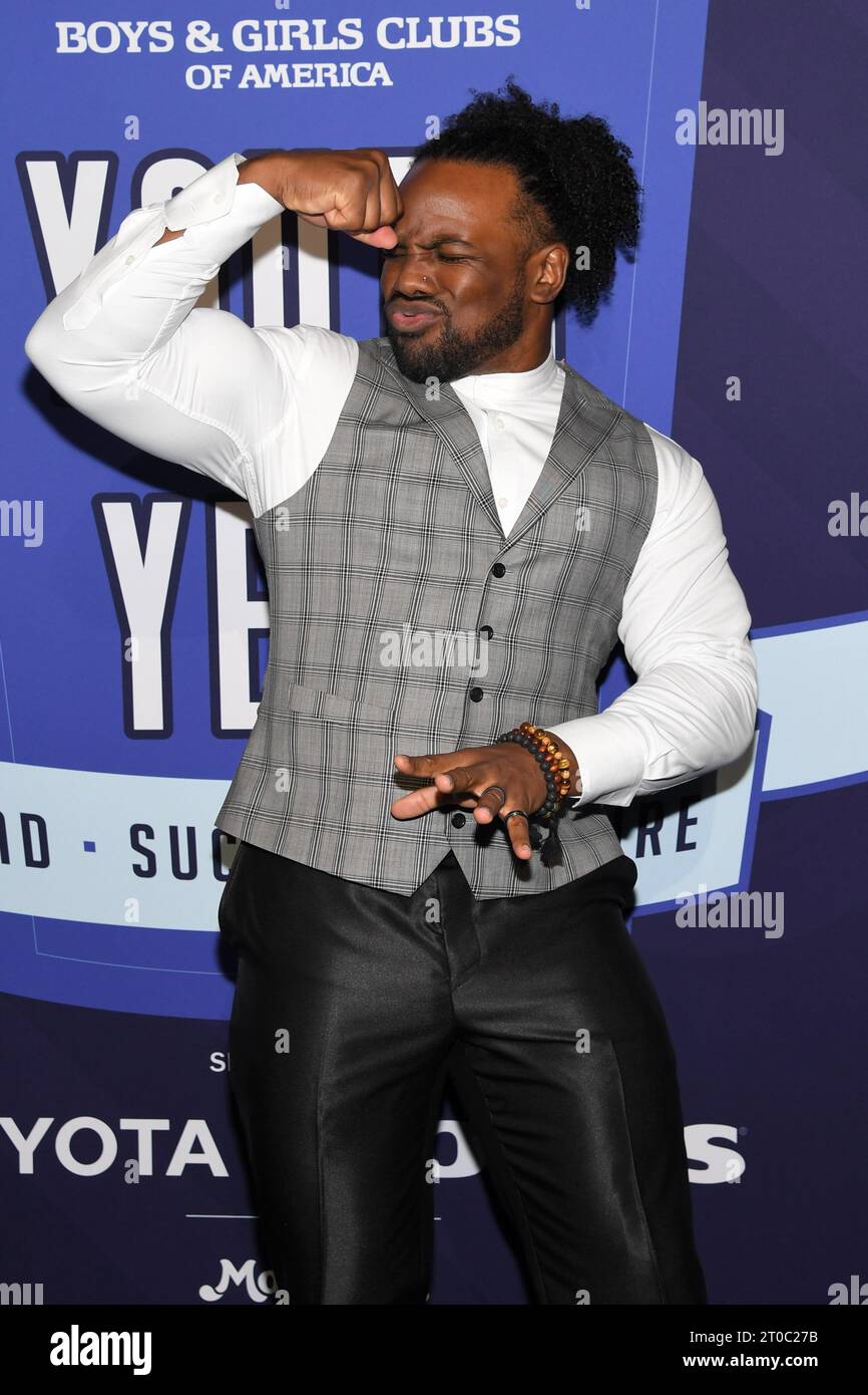 New York, USA. 05th Oct, 2023. Xavier Woods attending the Boys And Girls Clubs of America Youth of the Year Gala at Cipriani South Street in New York, NY, October 5, 2023. (Photo by Efren Landaos/Sipa USA) Credit: Sipa USA/Alamy Live News Stock Photo