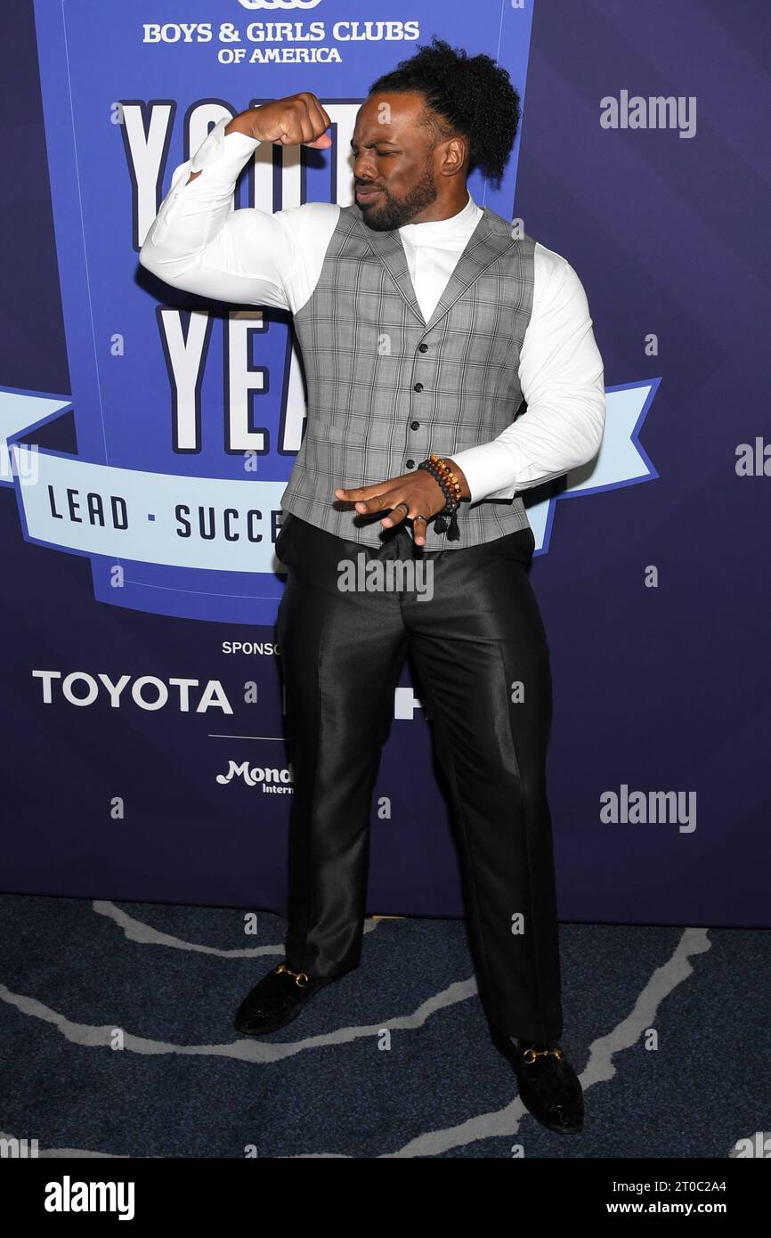 New York, USA. 05th Oct, 2023. Xavier Woods attending the Boys And Girls Clubs of America Youth of the Year Gala at Cipriani South Street in New York, NY, October 5, 2023. (Photo by Efren Landaos/Sipa USA) Credit: Sipa USA/Alamy Live News Stock Photo