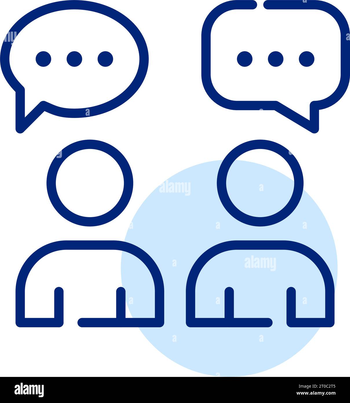 Users communication icon. Pixel perfect vector Stock Vector