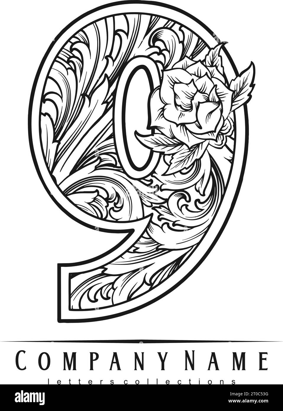 Number 9 number nine Black and White Stock Photos & Images - Alamy