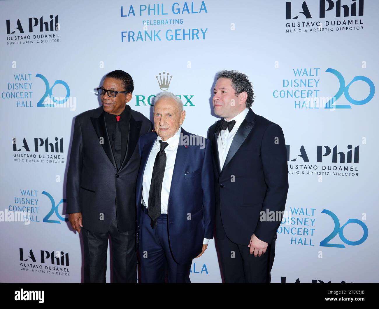 Los Angeles, USA. 05th Oct, 2023. Herbie Hancock, Frank Gehry, Gustavo