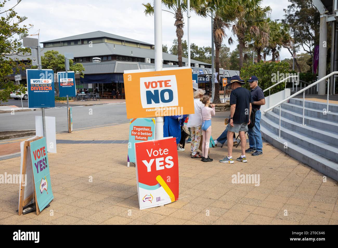 Friday 6th October 2023, Polling station open in Avalon Beach Sydney for residents and australian citizens to cast their Yes or No vote in support or otherwise of The Voice to Parliament. A Yes vote is to change the Constitution to recognise the First Peoples of Australia by establishing a body called the Aboriginal and Torres Strait Islander Voice.  The question on the ballot paper is: “A Proposed Law: to alter the Constitution to recognise the First Peoples of Australia by establishing an Aboriginal and Torres Strait Islander Voice. Stock Photo