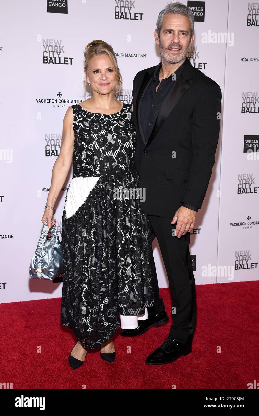 New York, USA. 05th Oct, 2023. (L-R) Amy Sedaris and Andy Cohen attend the New York City Ballet's 2023 Fall Gala at the David H. Koch Theatre at Lincoln Center, New York, NY, October 5, 2023. (Photo by Anthony Behar/Sipa USA) Credit: Sipa USA/Alamy Live News Stock Photo