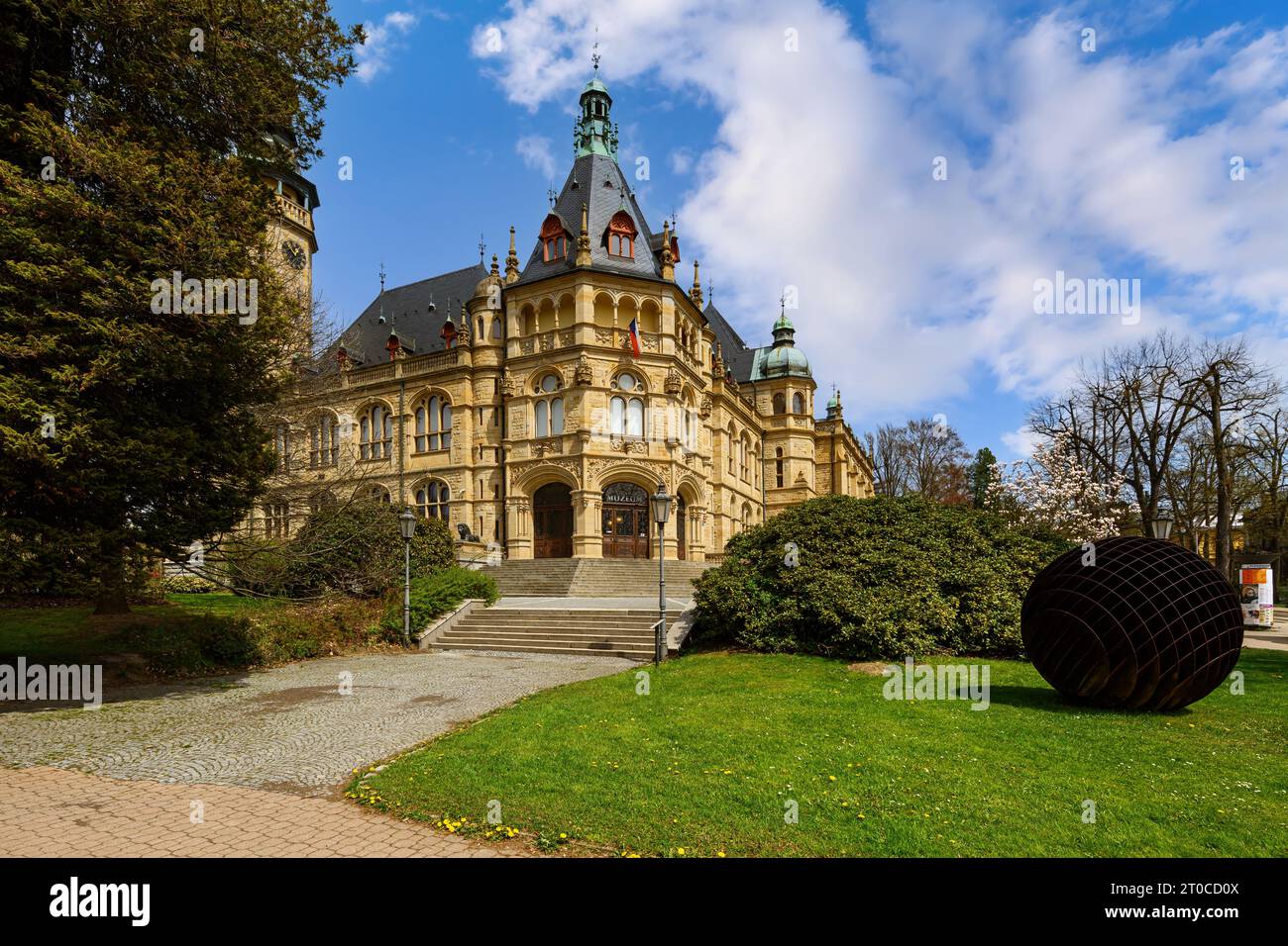 Severoceske muzeum Liberec, North bohemian museum in Liberec, Czech republic. Spring 2023. Stock Photo