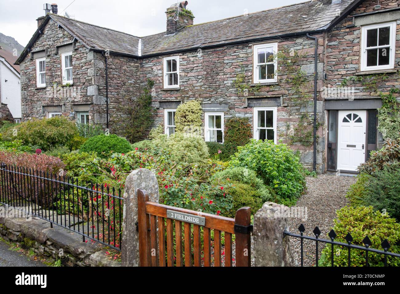 Grasmere village Lake District national park with traditional stone