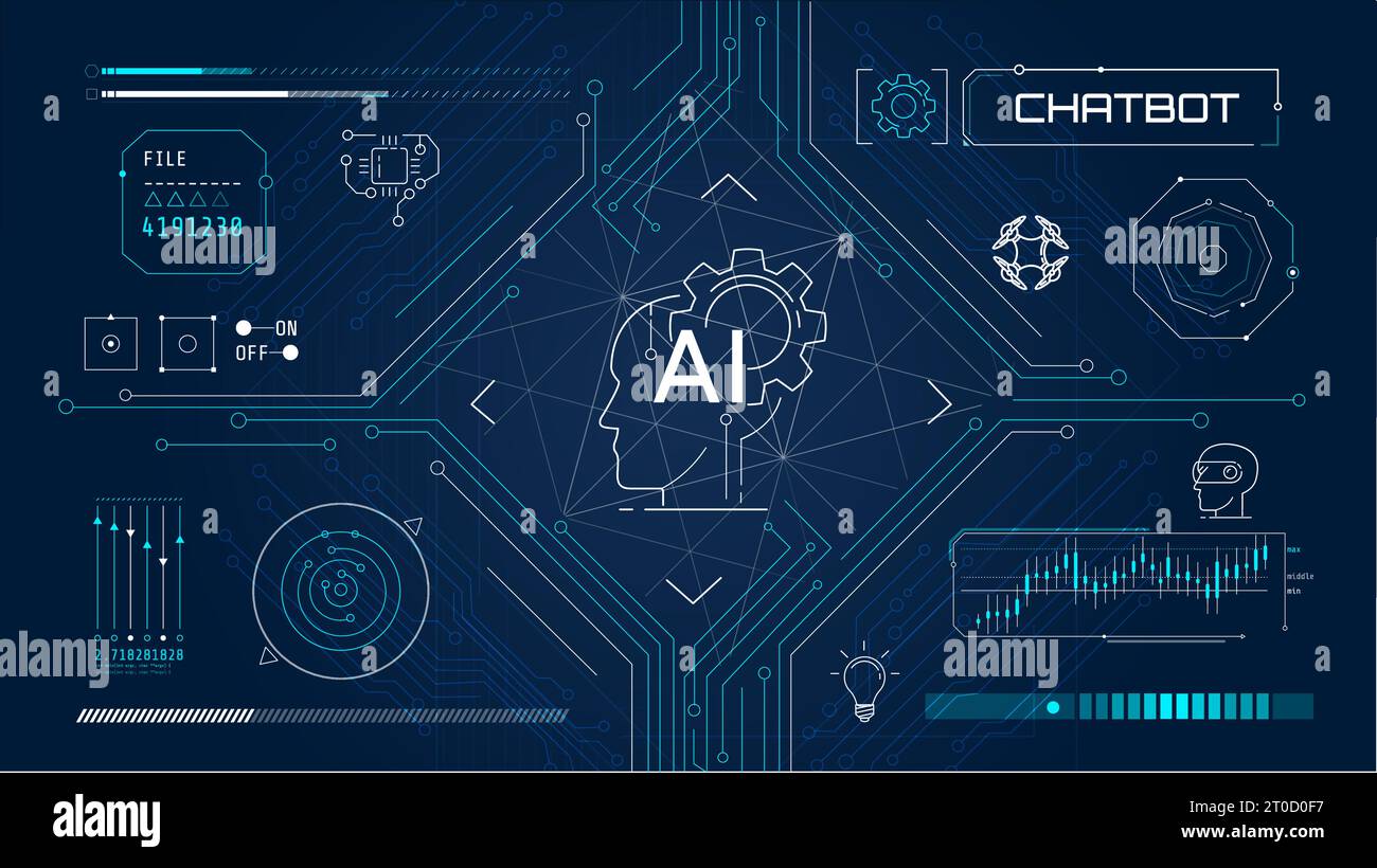 Infographics on the topic of future technologies. Stock Vector
