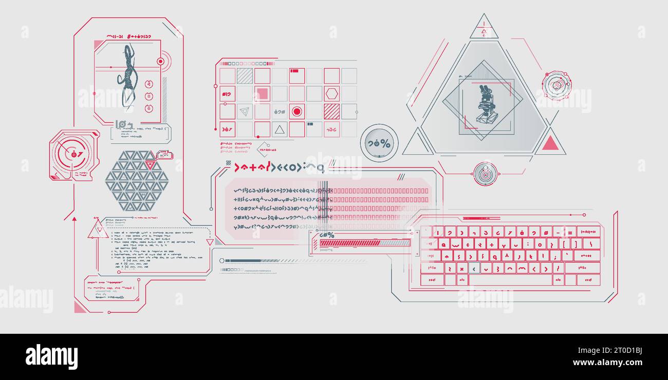 Scientific research data processing interface Stock Vector Image & Art ...