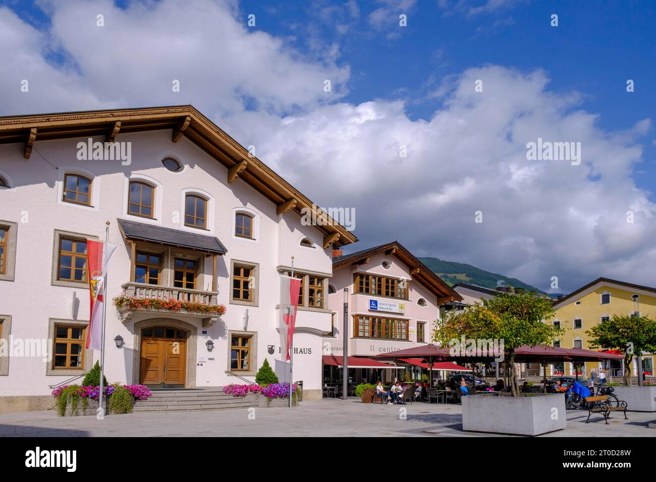 Town square, Mittersill, Pinzgau, Land Salzburg, Salzburger Land, Austria Stock Photo