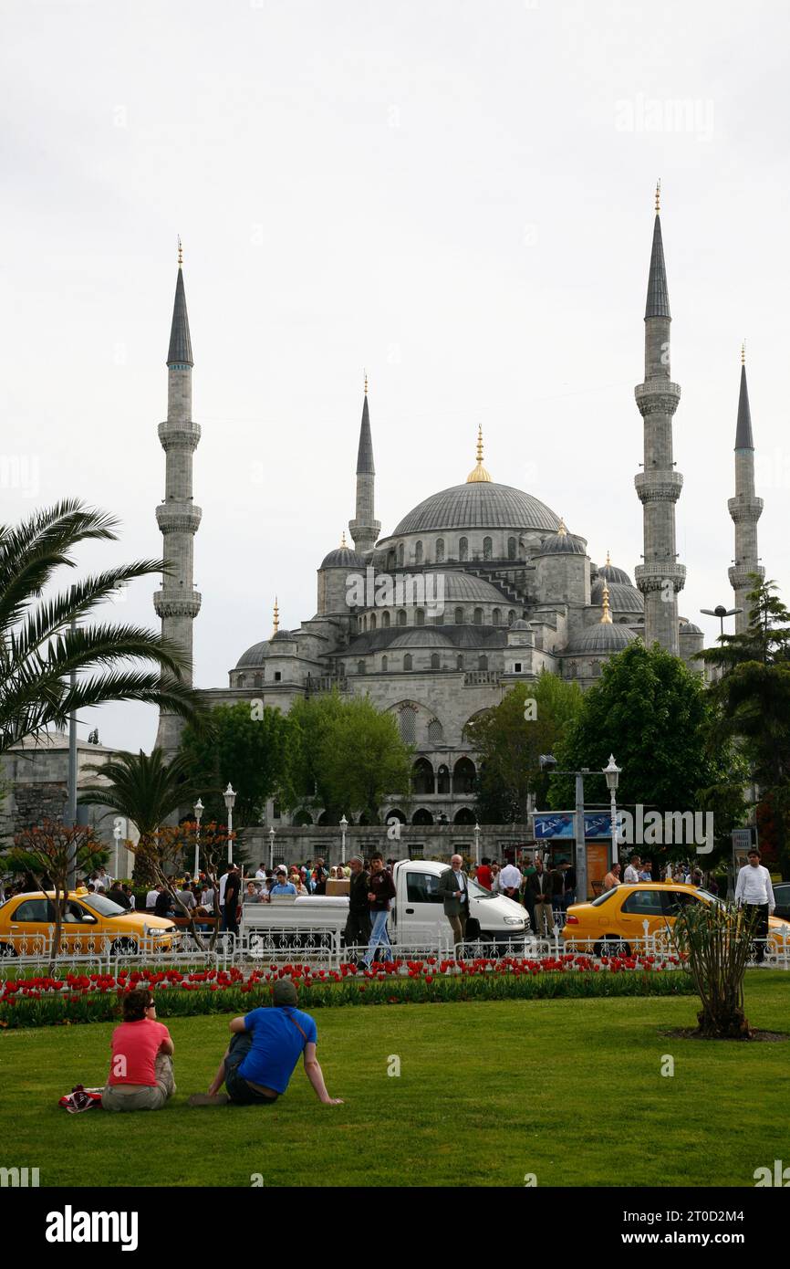 The Blue Mosque or in its Turkish name Sultan Ahmet Camii. Istanbul ...