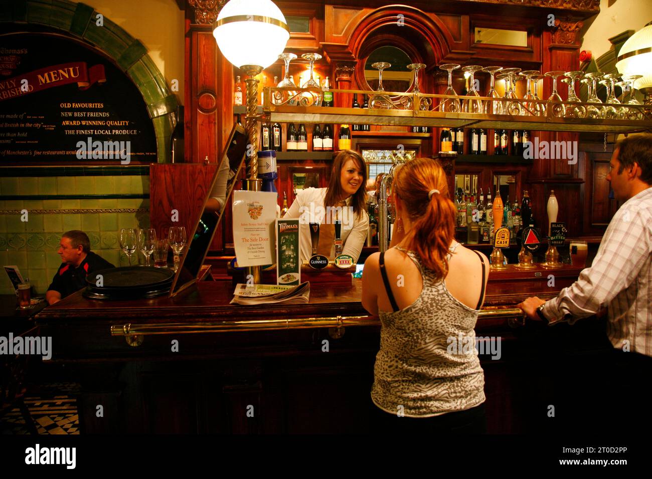 Mr Thomas's Chophouse bar on Cross street, Manchester, England, UK. Stock Photo