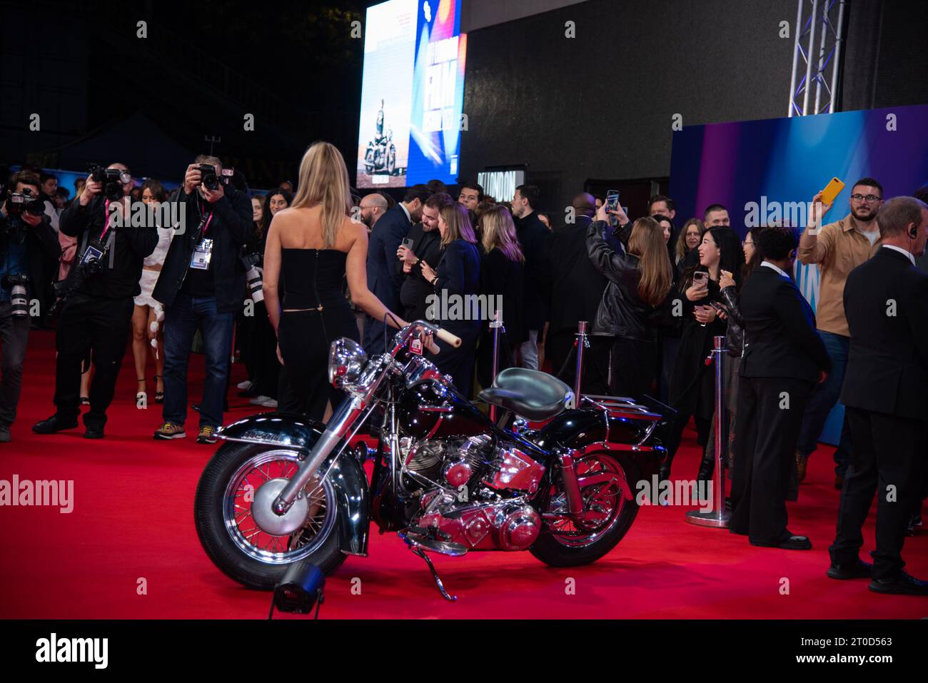 London, UK. 05th Oct, 2023. Kimberley Garner attends "The Bikeriders