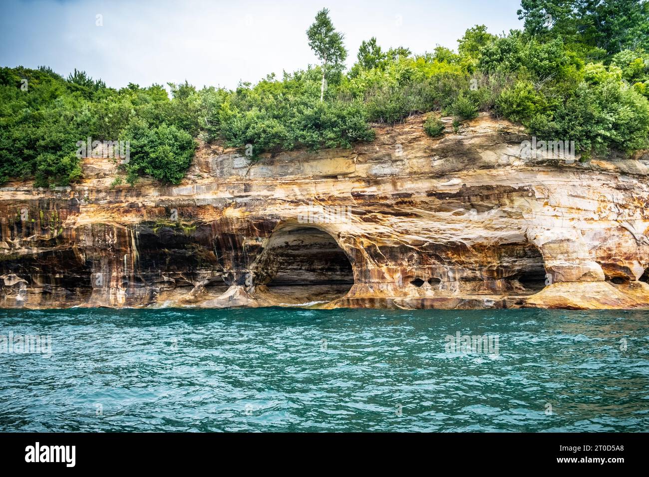 Pictured Rocks National Lakeshore in Michigan Stock Photo Alamy