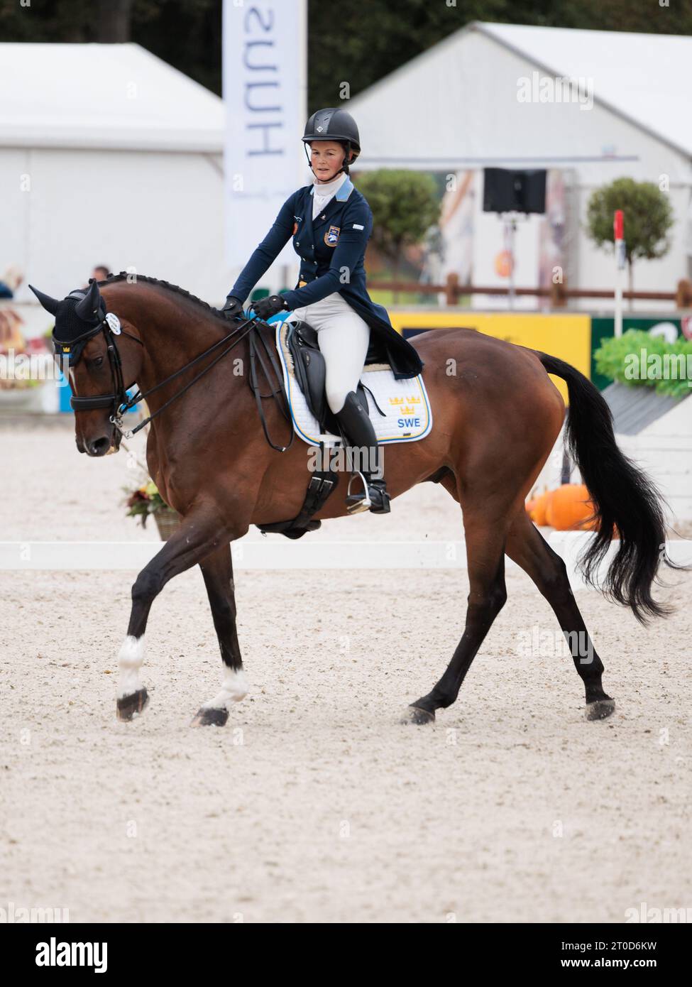 Malin JOSEFSSON of Sweden with Golden Midnight during dressage at the