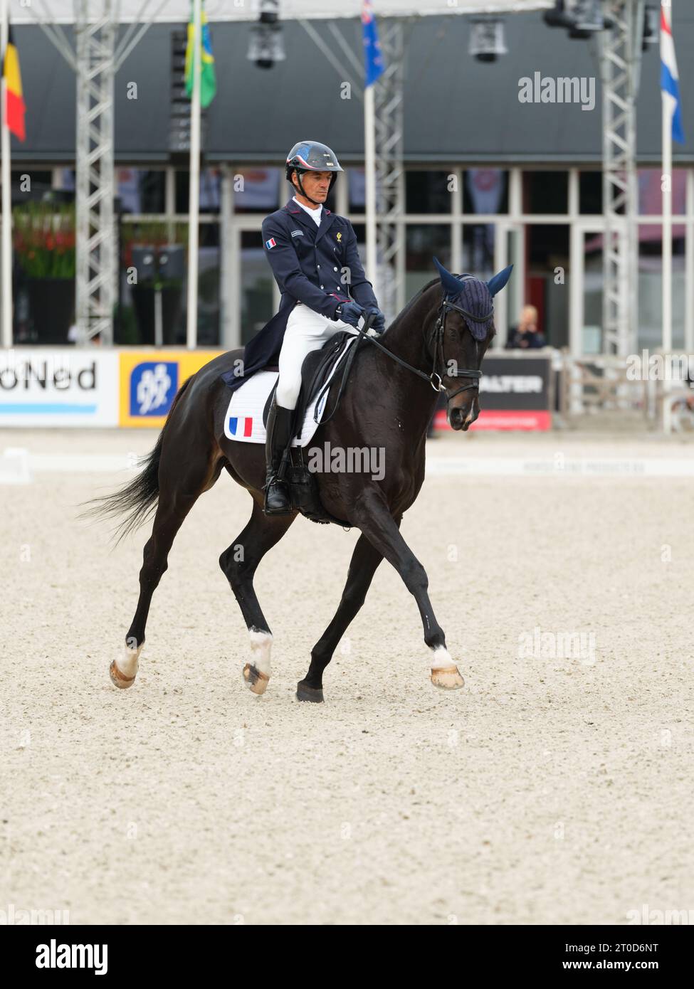 Karim Florent LAGHOUAG of France with Embrun De Reno during dressage at the Boekelo Horse Trials