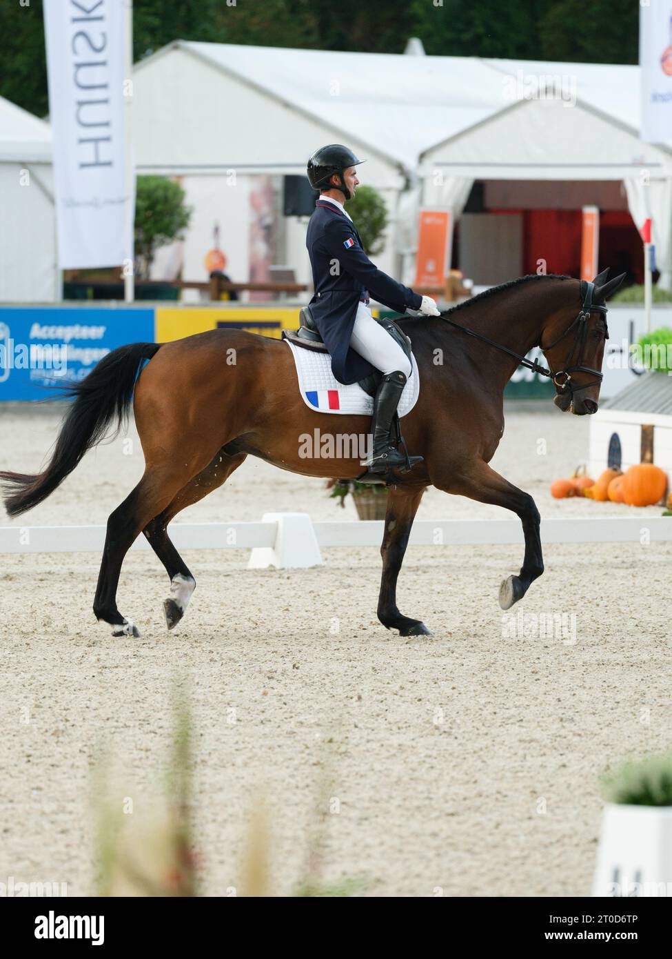 Benjamin MASSIE of France with Filao De Perle during dressage at the