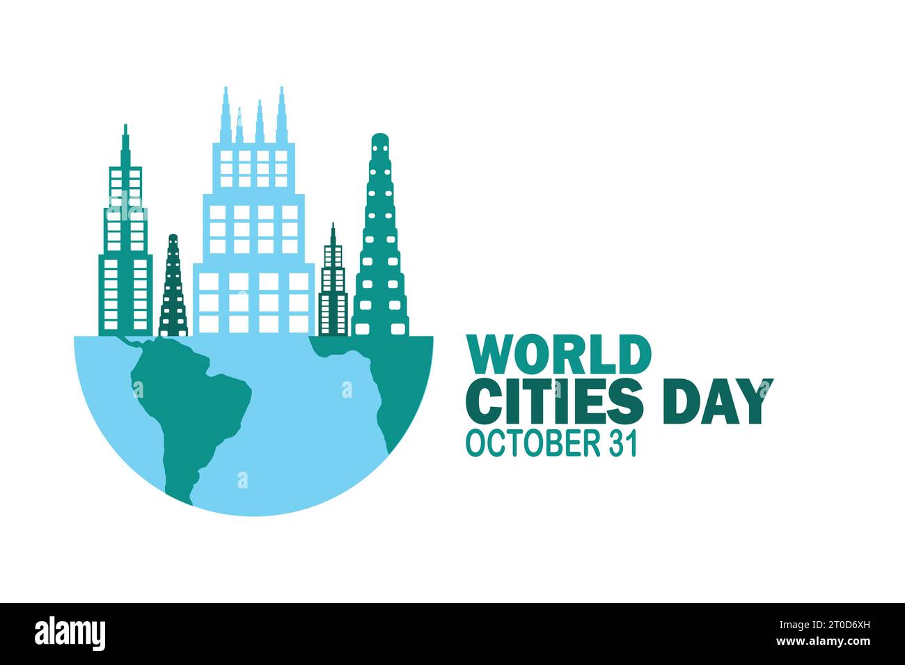 World Cities Day Vector Illustration. October 31. Suitable for greeting card, poster and banner Stock Vector