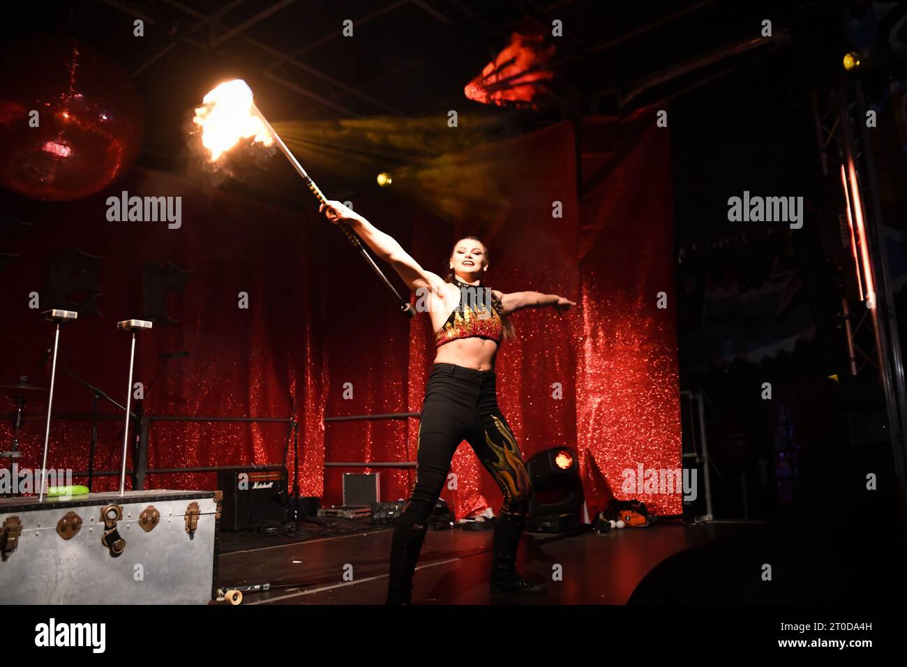 Staines, UK. 5th Oct, 2023. VIP and press launch for Thorpe Park Fright Nights scare event. Credit: Thomas Faull/Alamy Live News Stock Photo