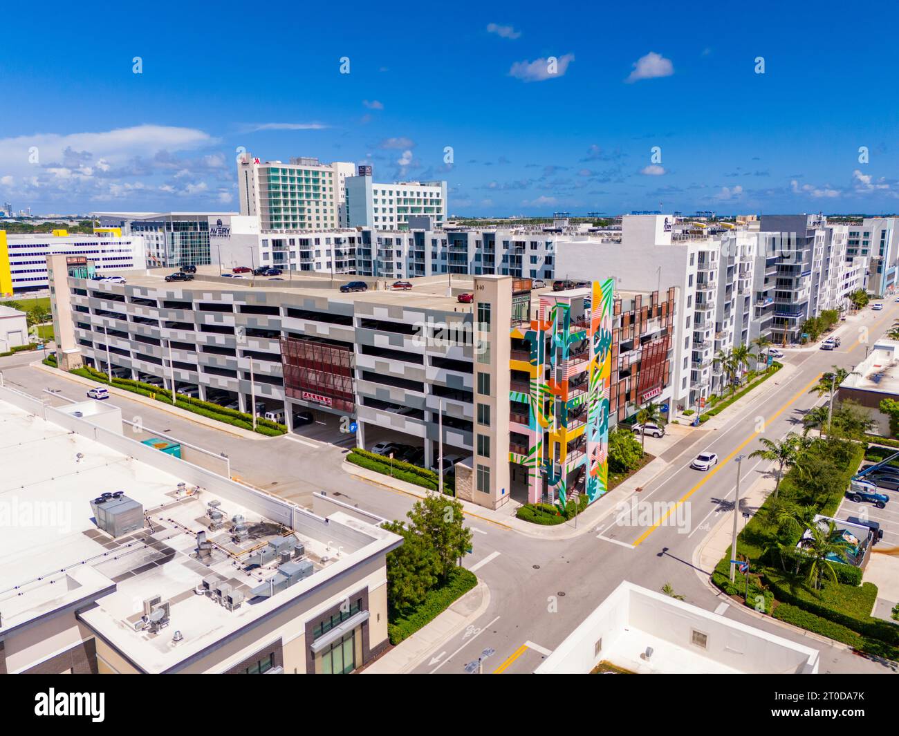 Dania Beach, FL, USA October 4, 2023 New modern parking garage at