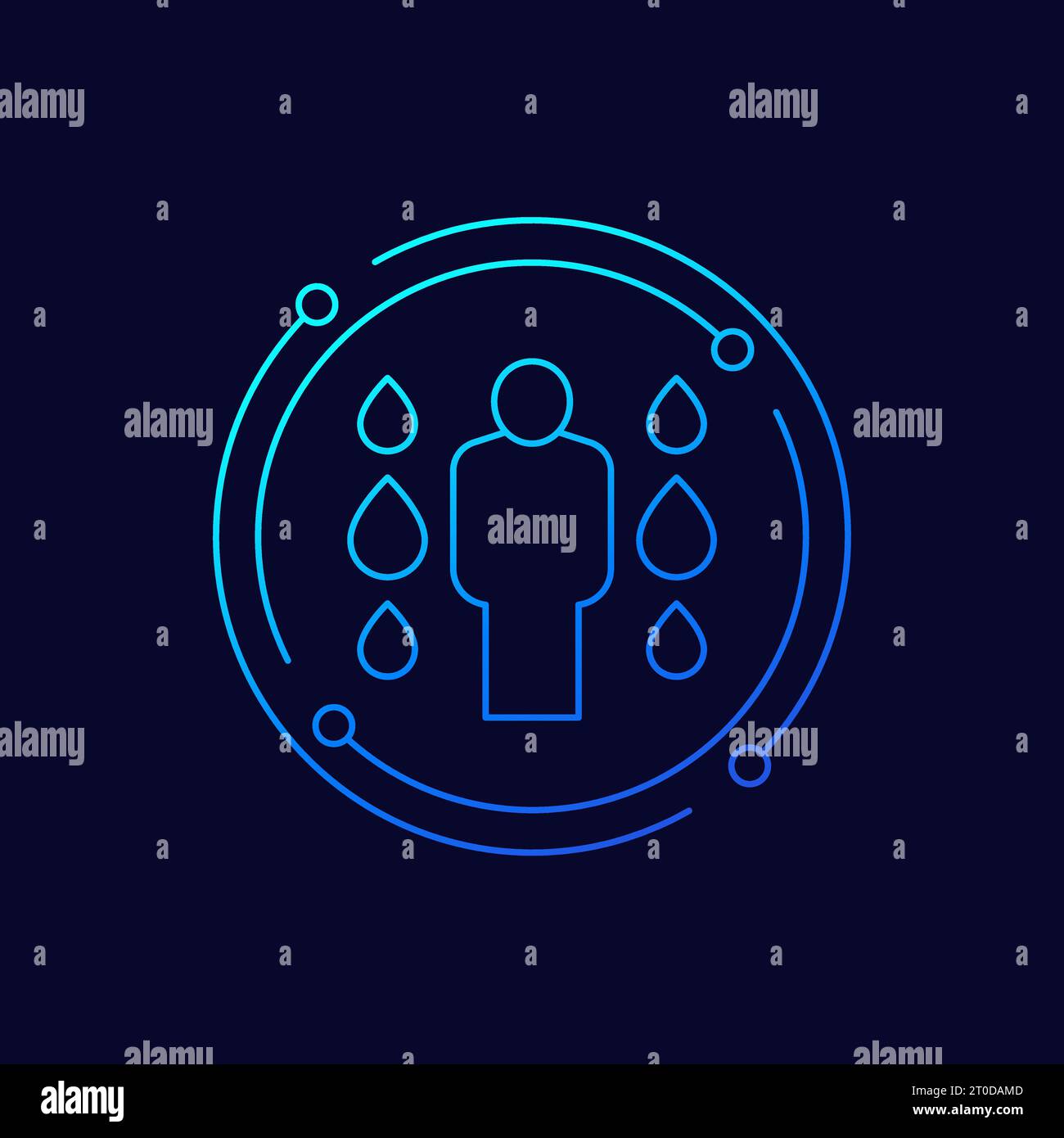 rehydrate icon, linear vector design Stock Vector