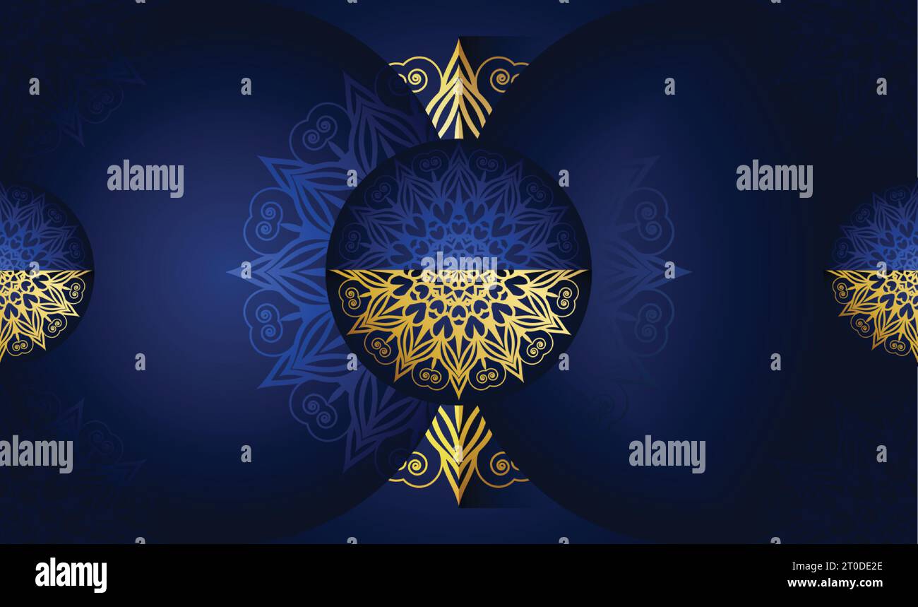 Blue mandala vector pattern hi-res stock photography and images - Alamy