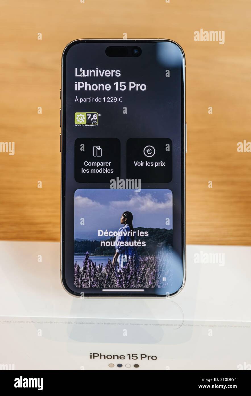 Paris, France Sep 22, 2023 The hero object for Apple's new iPhone 15