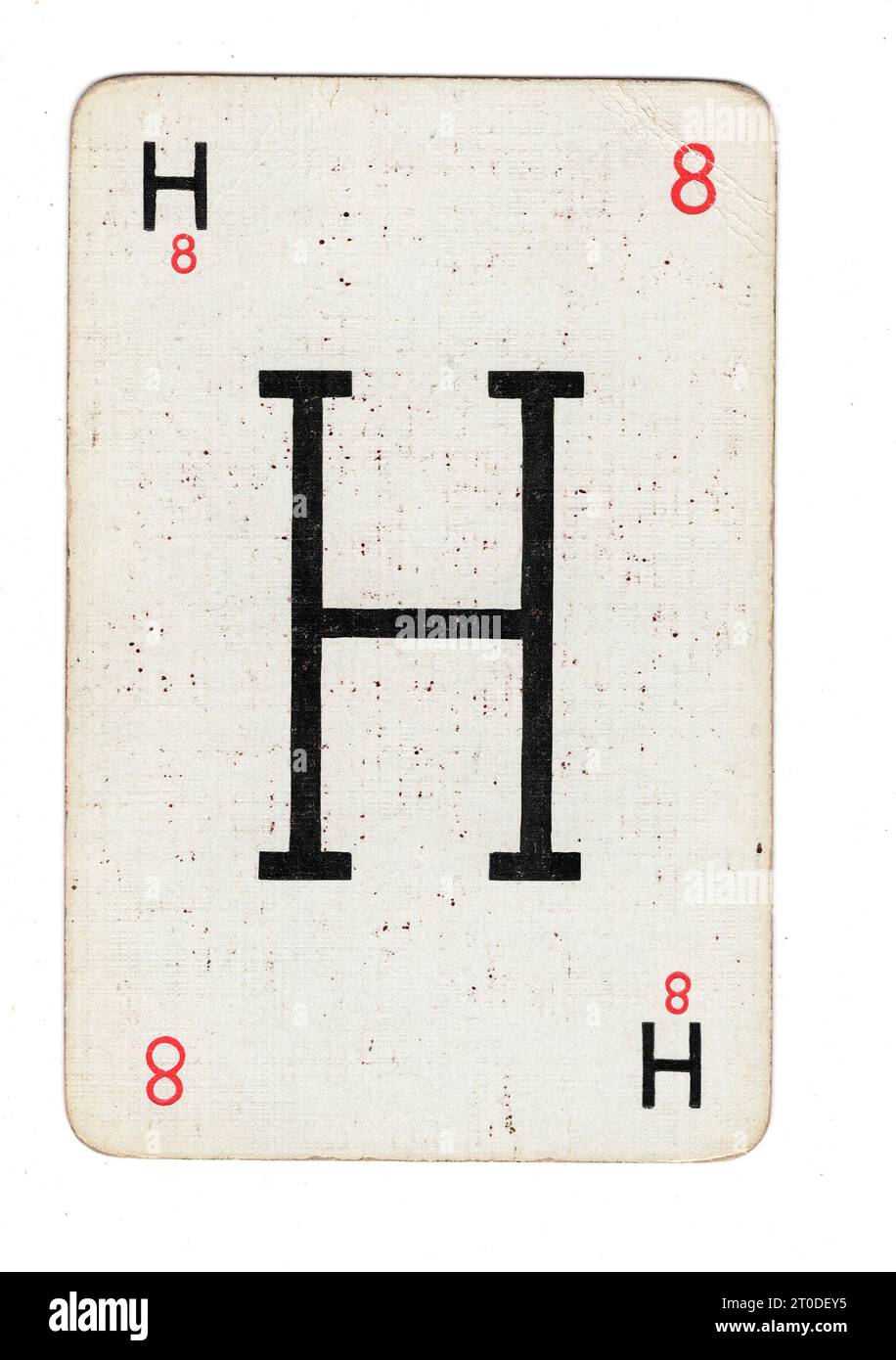 Vintage playing card letter h lexicon hi-res stock photography and ...
