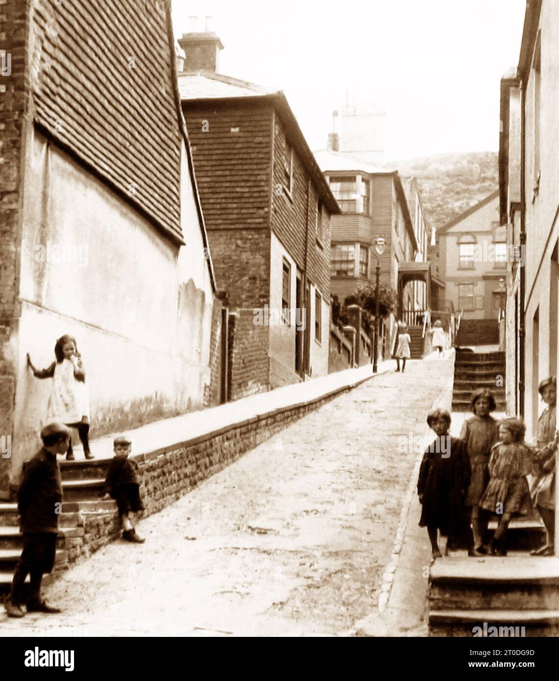 Old Hastings, Victorian period Stock Photo - Alamy
