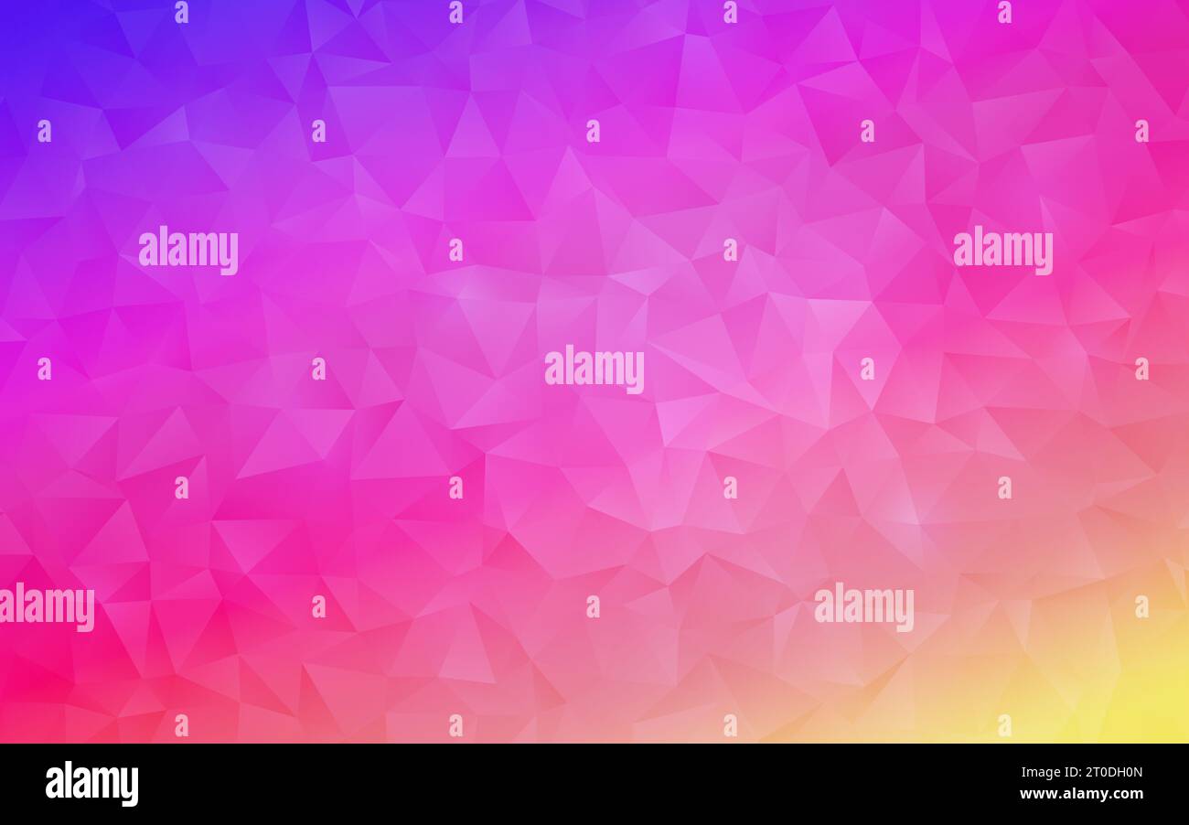 Colorful, vibrant and bright rainbow colored polygon vector pattern ...