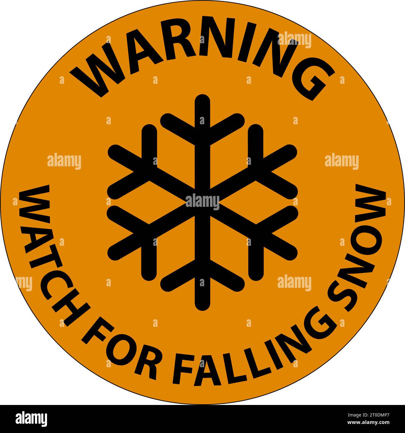 Warning Sign Watch For Falling Snow Stock Vector Image & Art Alamy