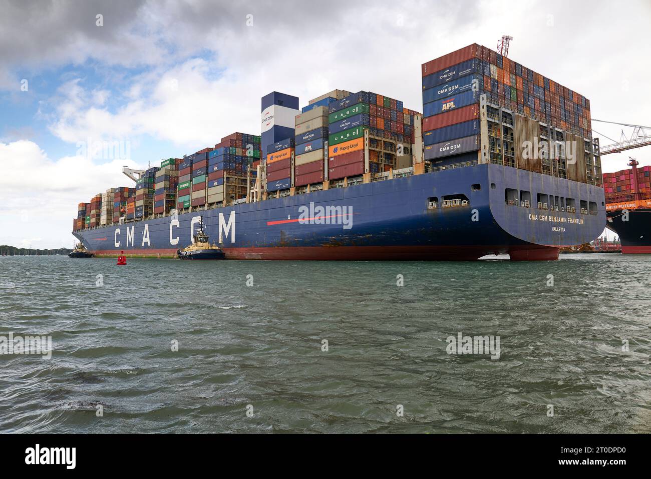 SVITZER Tugs Guide The Ultra Large Container Ship, CMA CGM BENJAMIN ...
