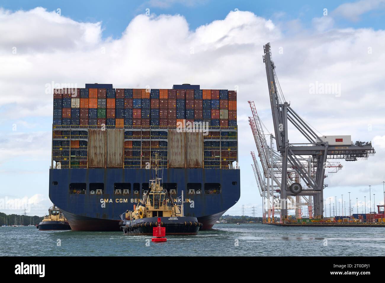 SVITZER Tugs Guide The Ultra Large Container Ship, CMA CGM BENJAMIN ...