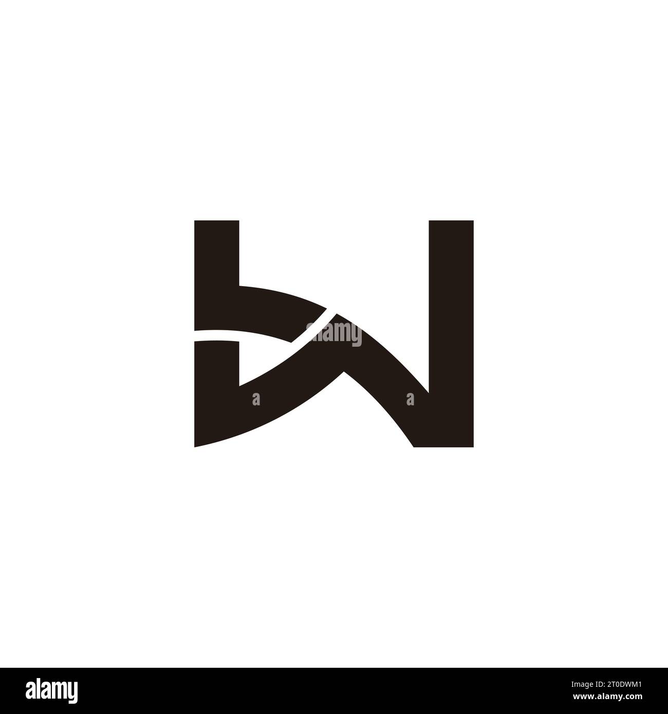 Bold w monogram logo hi-res stock photography and images - Alamy