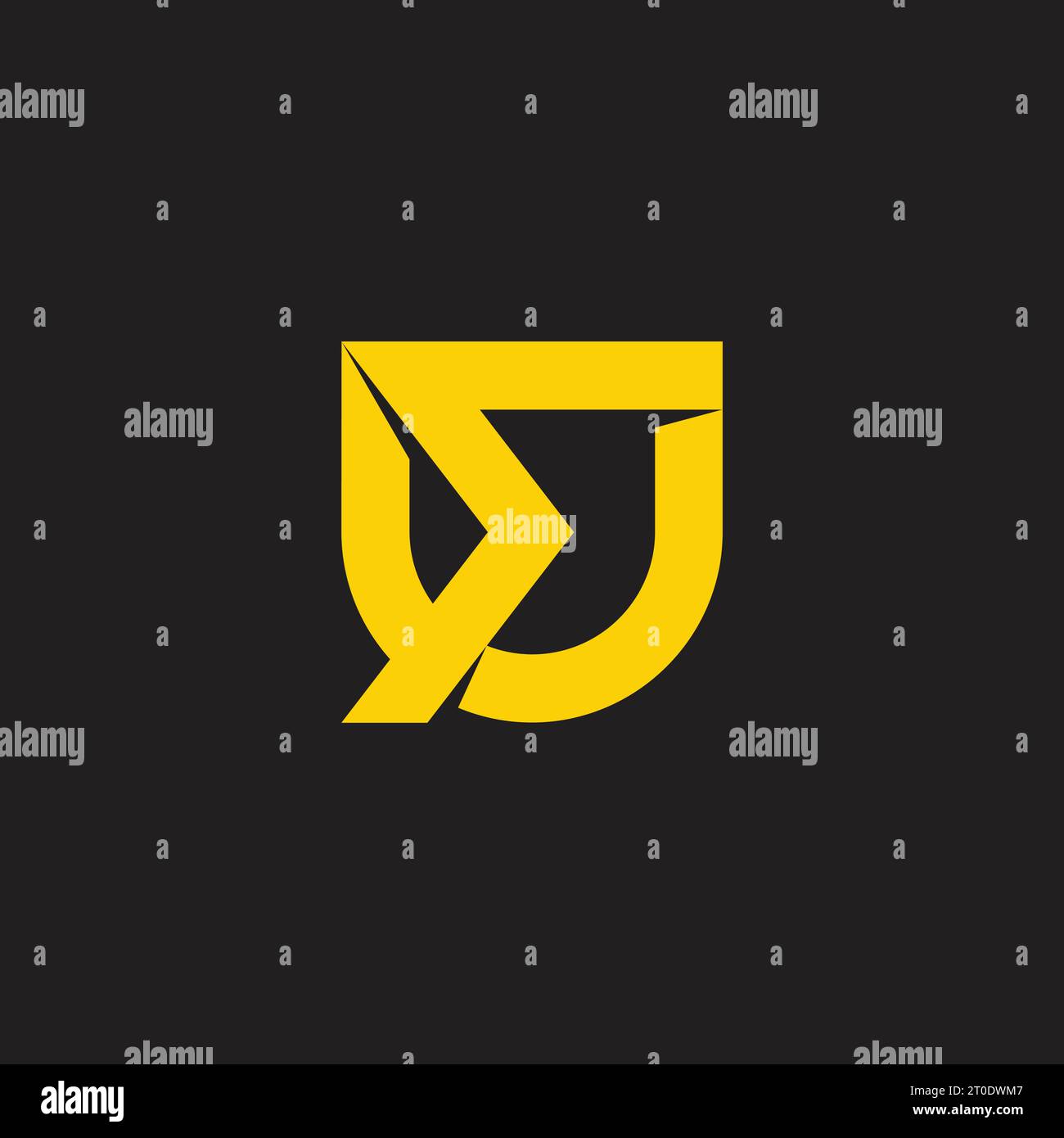 letter su emblem linked 3d simple logo vector Stock Vector