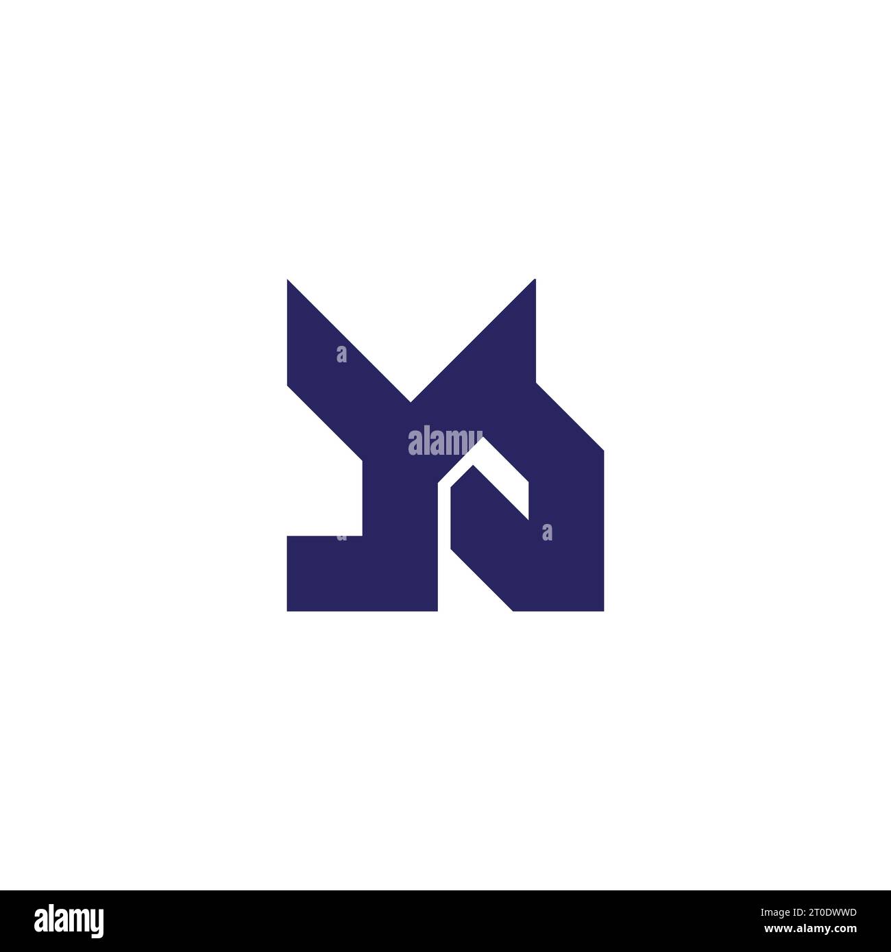 letter y home shape simple geometric logo vector Stock Vector