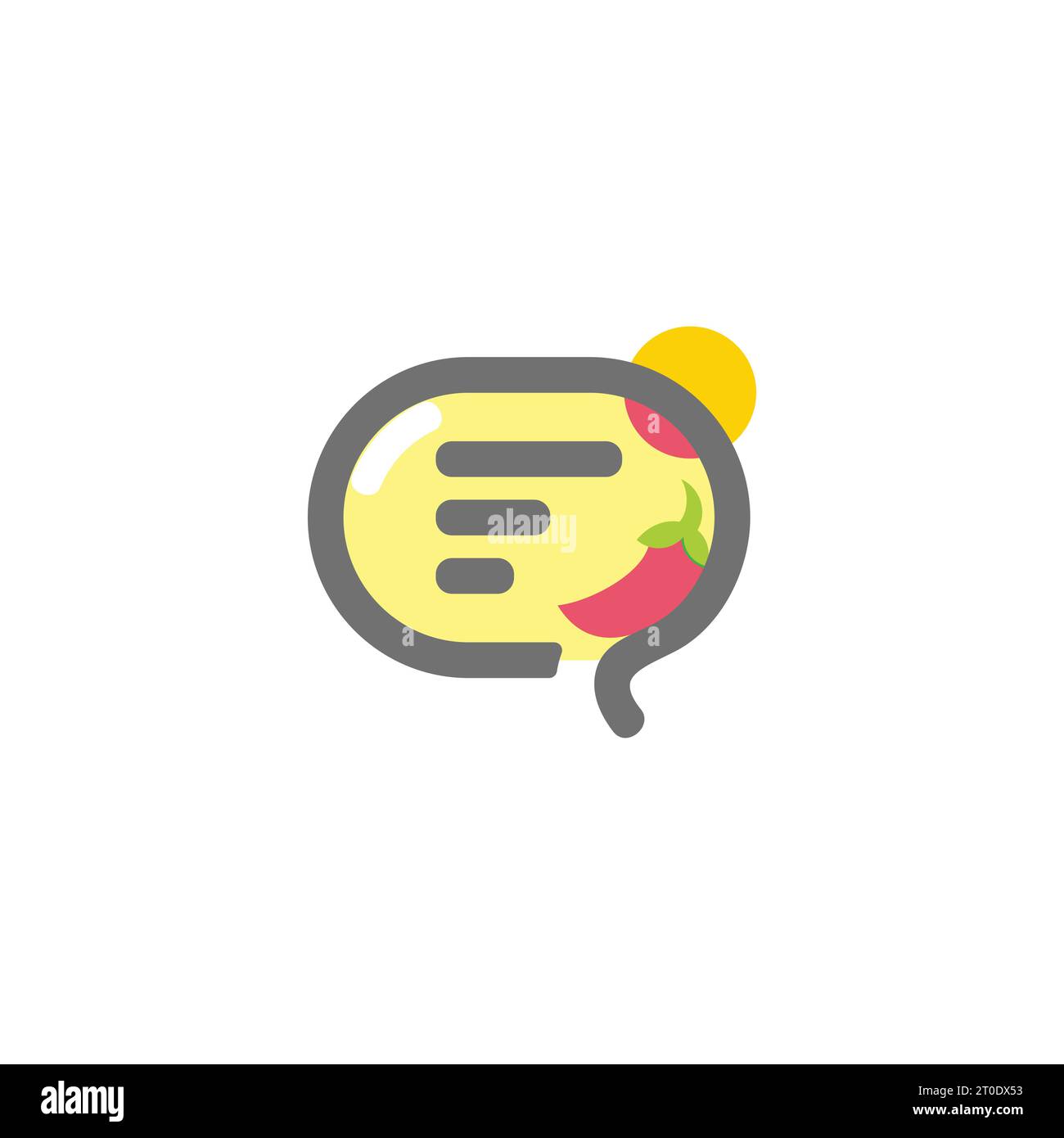 spicy chili talk symbol icon vector Stock Vector