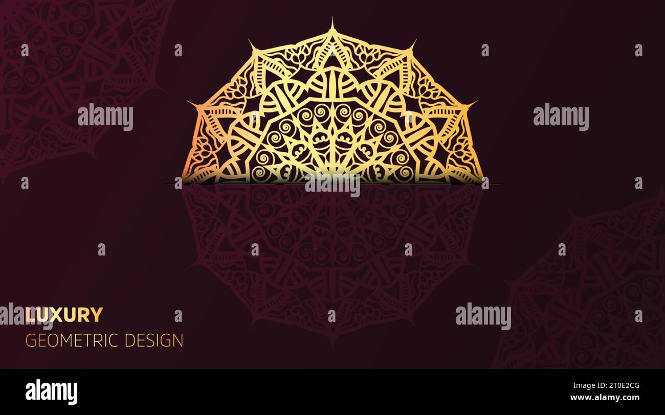 gradient golden colorful mandala creative art template vector Stock Vector