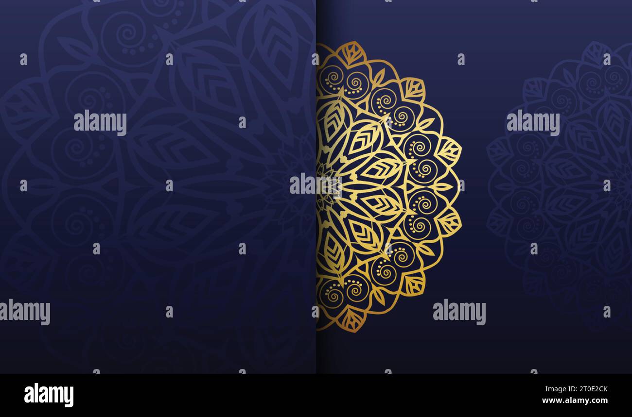 gradient golden colorful mandala creative art background Stock Vector
