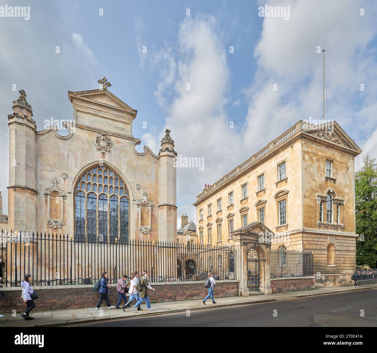 Chapel and building at the historic, medieval college of Peterhouse, University of Cambridge, England. Stock Photo