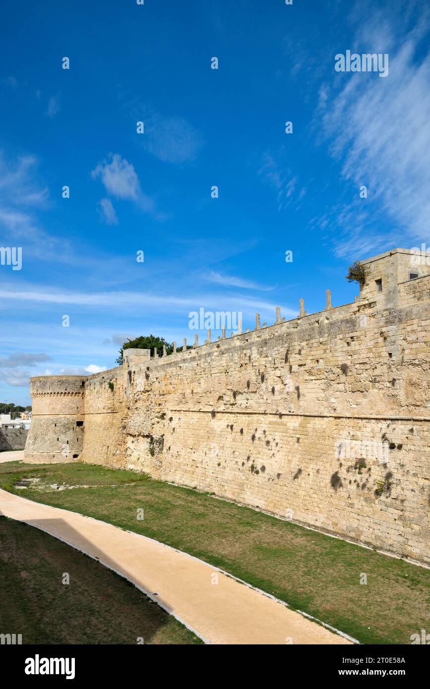 Otranto (Italy, Puglia, Lecce province) Aragonese city walls Stock Photo