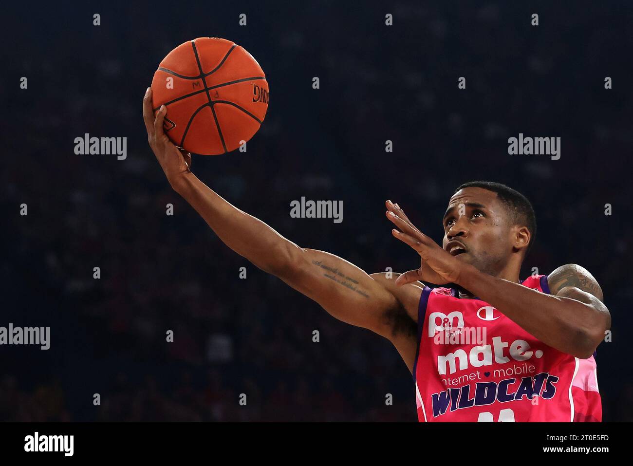 Perth, Australia. 06th Oct, 2023. Bryce Cotton of the Wildcats drives to  the basket during the round 2 NBL match between the Perth Wildcats and the  Adelaide 36ers at RAC Arena in