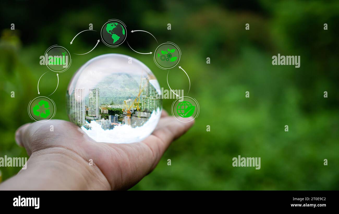 Concept of renewable energy, environmental protection, and sustainable