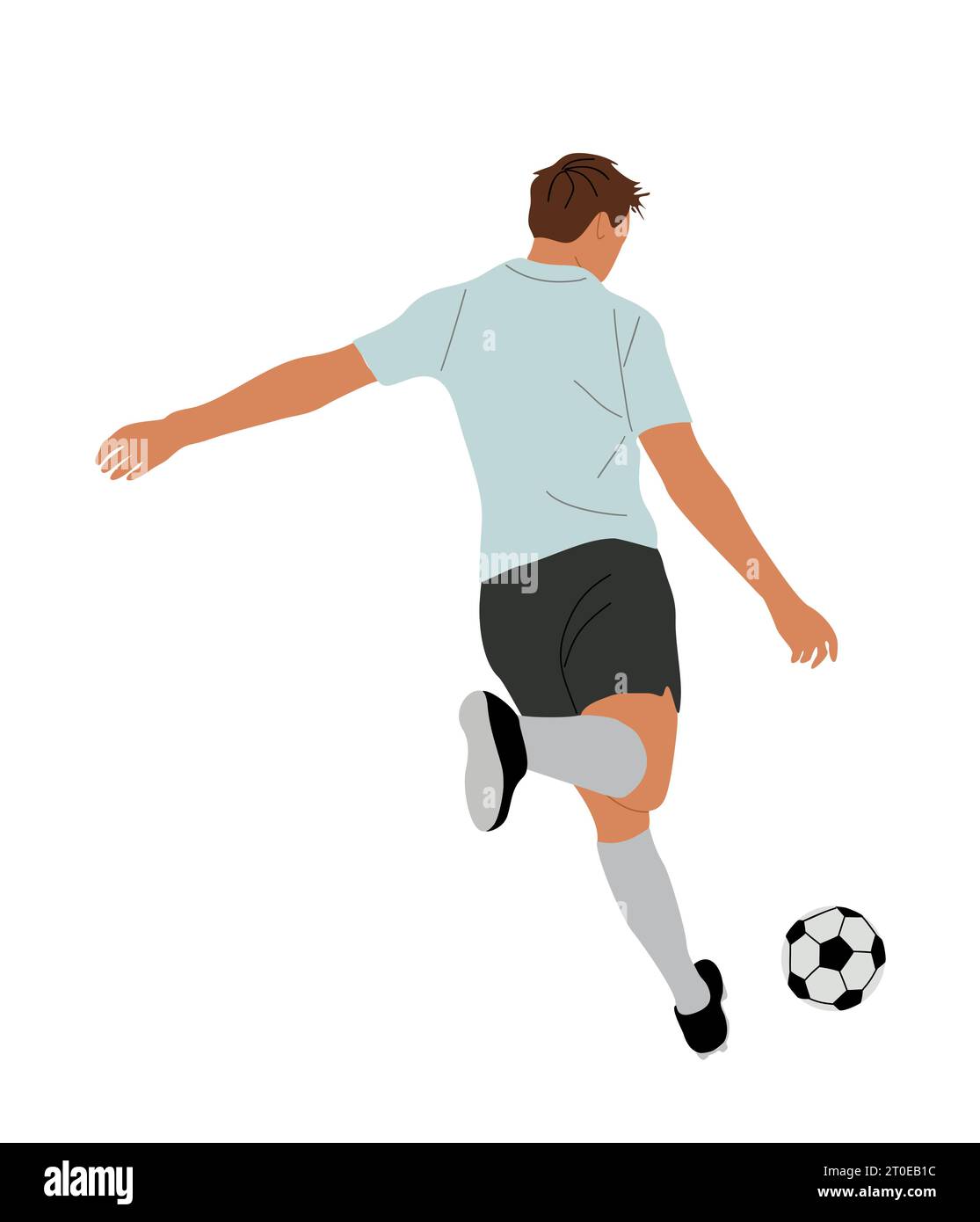 Soccer player head shooting a ball Royalty Free Vector Image