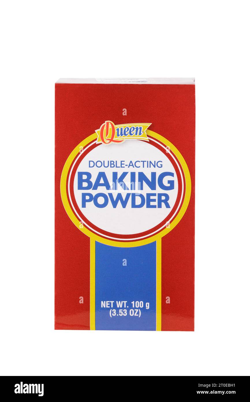 A Box of Double Acting Baking Powder isolated on a white background