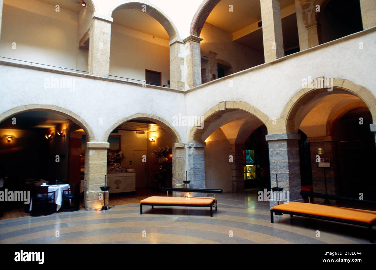 Lyon France Hotel Cour Des Loges Interior - Traboules Stock Photo