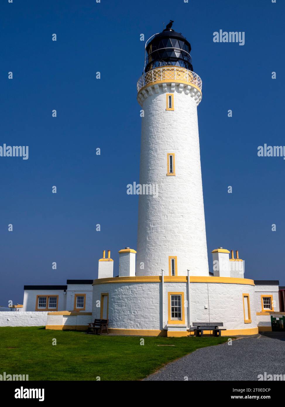 Lighthouse on the Mull of Galloway, the most southerly point in Scotland Stock Photo