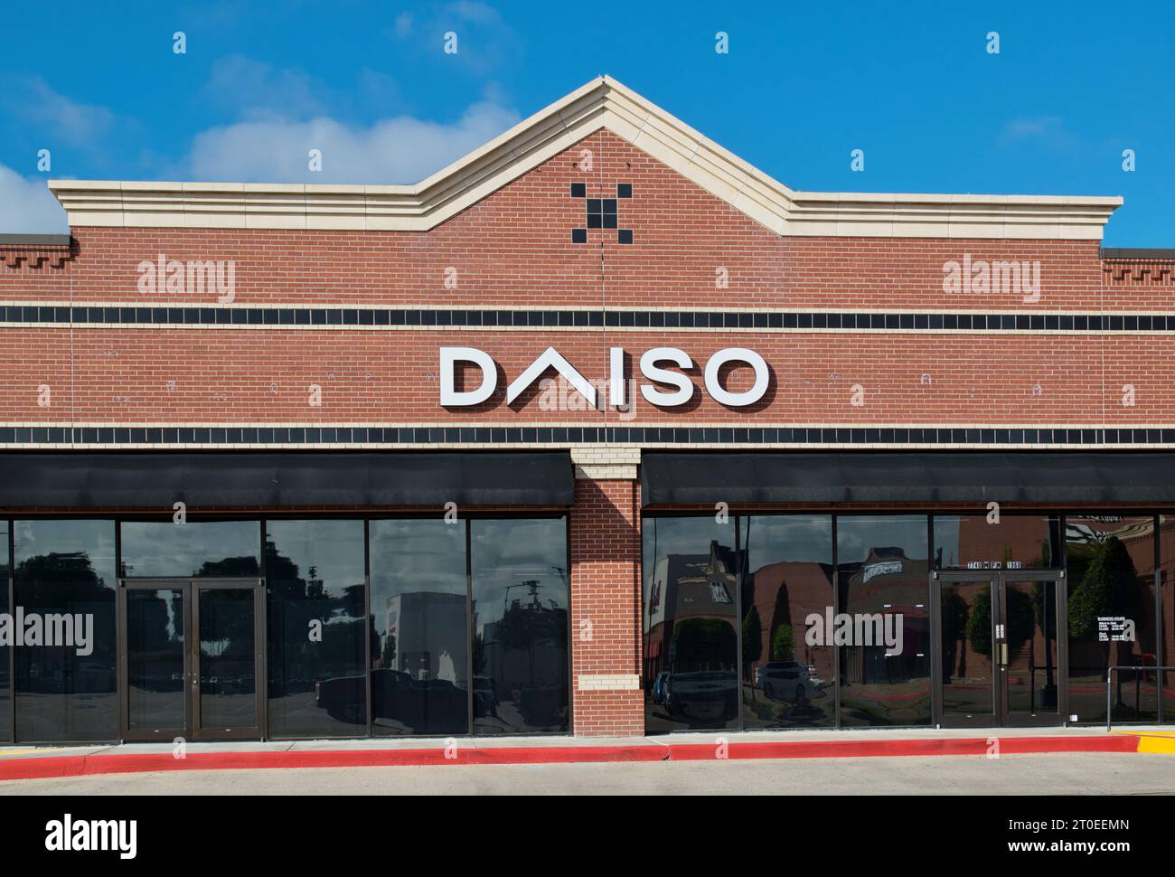 Houston, Texas USA 09242023 Daiso storefront exterior front view in Houston, TX. Japanese
