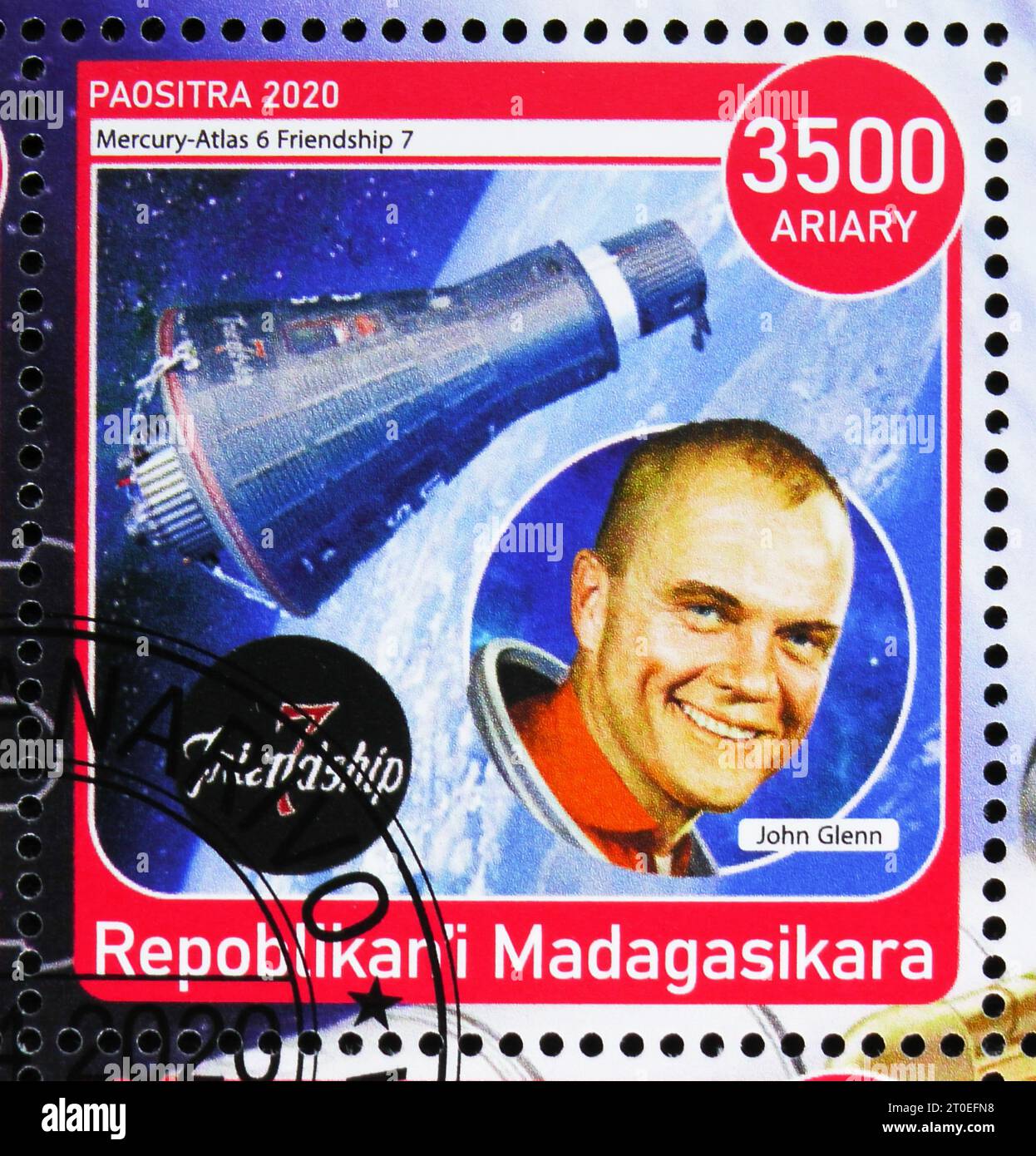 MOSCOW, RUSSIA JULY 12, 2022 Postage stamp printed in Madagascar