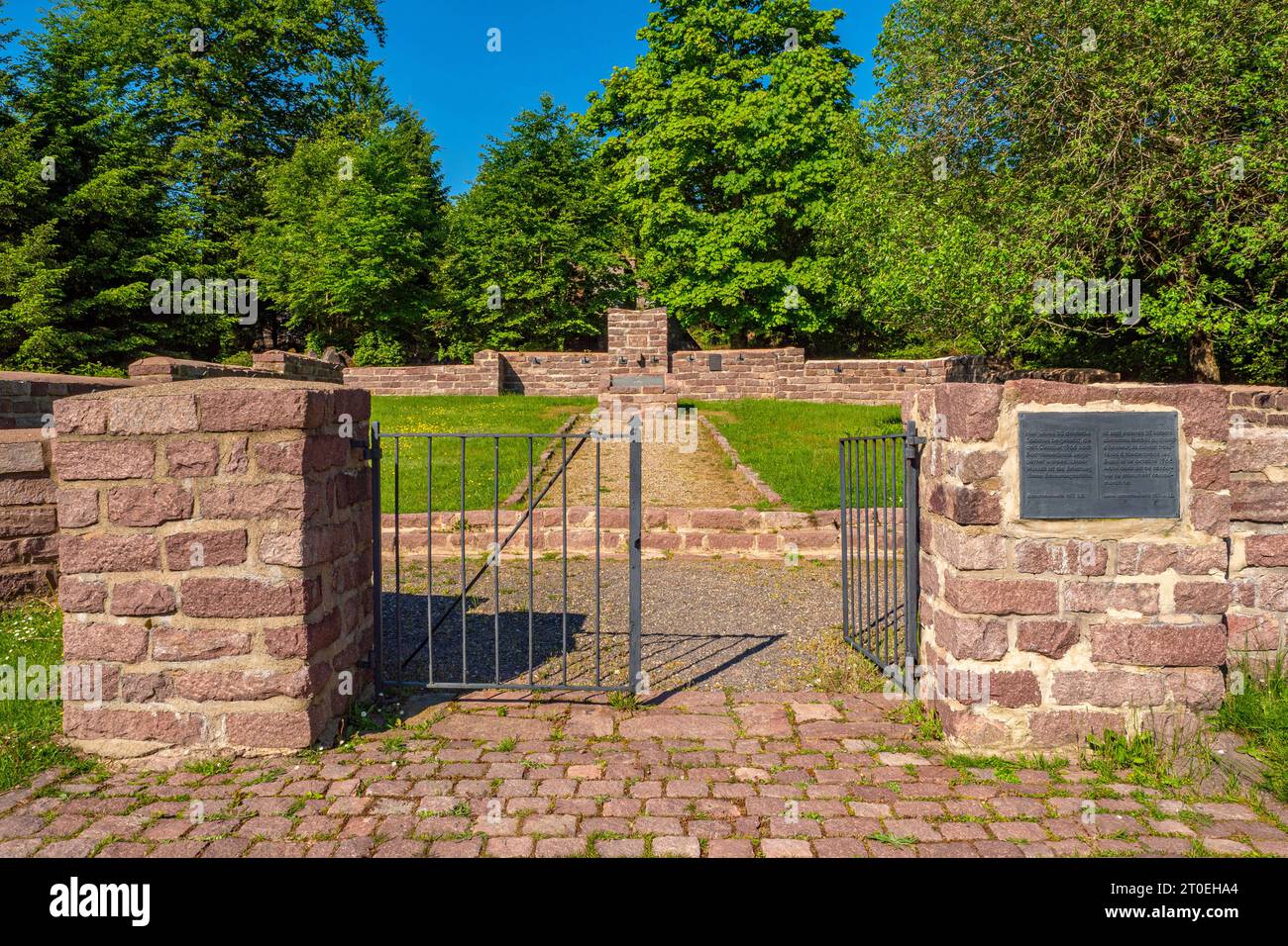 German military cemetery at Col De La Côte de L'Engin on the Donon, Vosges, Departement Moselle, Grand Est, France Stock Photo