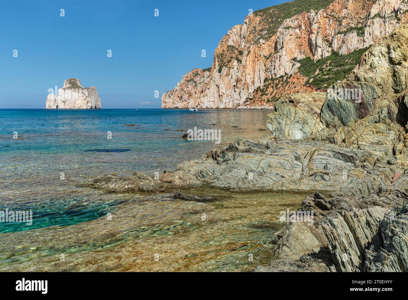 Waves at sunset on the Beach of Masua, Iglesias, Sud Sardegna province,  Sardinia, Italy, Europe Stock Photo - Alamy